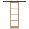 vidaXL Skjutdörr ORKDAL Naturlig och svart 73,5 x 211 cm