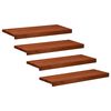 vidaXL Trapstegsmattor 4 st 70 x 25 x 2 cm Brun Massivt boktr&auml;