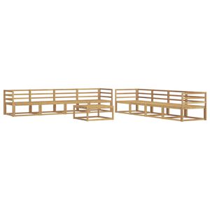 vidaXL Utomhussoffset 9 pcs Vit 79 x 79 x 37 cm Massivt Akaciatr&auml;