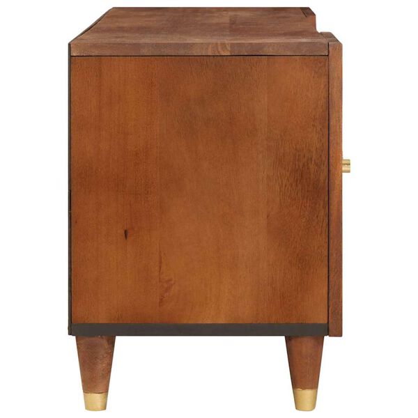 vidaXL Medielagringsskåp och hyllor med låda Brun 105 x 33.5 x 46 cm