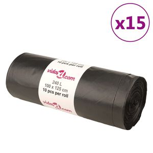 vidaXL Avfallsp&aring;sar 150 st svart 240 L