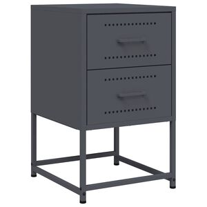 vidaXL S&auml;ngbord antracit 36x39x60,5 cm st&aring;l
