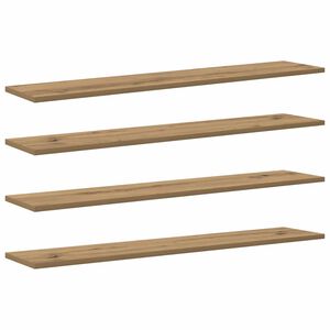 vidaXL Bokhylla Br&auml;da 3 niv&aring;er 4 st 100 x 20 x 1,5 cm Konstruerat tr&auml;