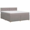 vidaXL Kontinentals&auml;ng med madrass Taupe 140 x 200 cm Tyg