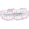 vidaXL Soffgrupp f&ouml;r tr&auml;dg&aring;rden 7 delar massiv douglasgran