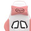 vidaXL Gamingstol vit och rosa konstläder