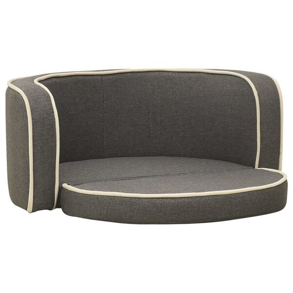 vidaXL Hundsoffa vikbar gr&aring; 76x71x30 cm linne tv&auml;ttbar dyna