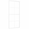 vidaXL Skjutd&ouml;rr frostat ESG-glas och aluminium 90x205 cm vit