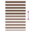 vidaXL Rullgardin zebra brun 110x150 cm tyg bredd 105,9 cm polyester