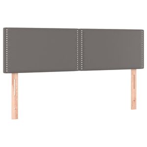 vidaXL Huvudgavlar 2 st gr&aring; 72x5x78/88 cm konstl&auml;der