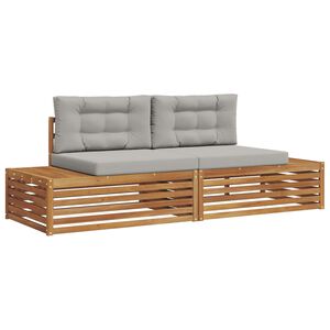vidaXL Utomhussoffset Naturlig och Ljus Gr&aring; 203,5 x 83 x 73 cm