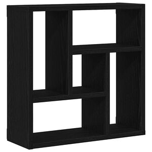 vidaXL V&auml;gghylla svart ek 45x16x45 cm konstruerat tr&auml;