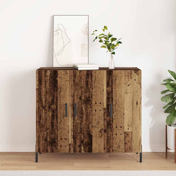 vidaXL Sideboard Gammalt tr&auml; 90 x 34 x 80 cm Konstruerat tr&auml;