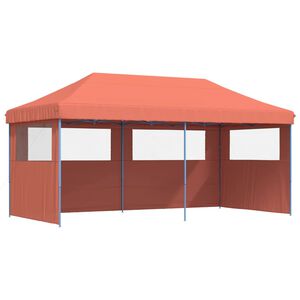 vidaXL Pop-Up hopf&auml;llbart partyt&auml;lt med 3 sidov&auml;ggar terrakotta