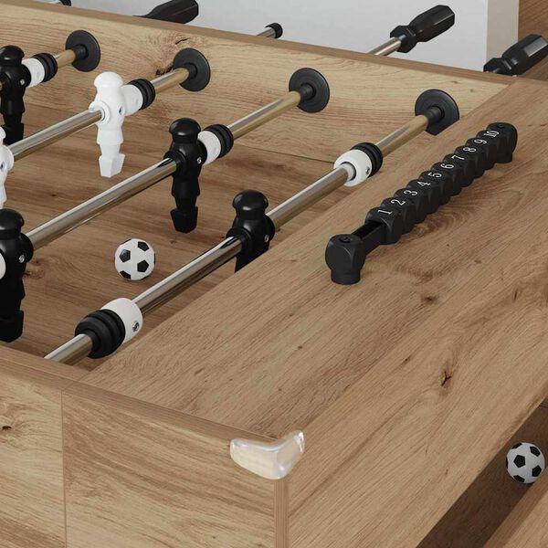 vidaXL Foosballbord Artisan Ek 146,5 x 74 x 85 cm Konstruerat tr&auml;