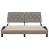 vidaXL Bed Frame without Mattress Taupe 160x200 cm Fabric