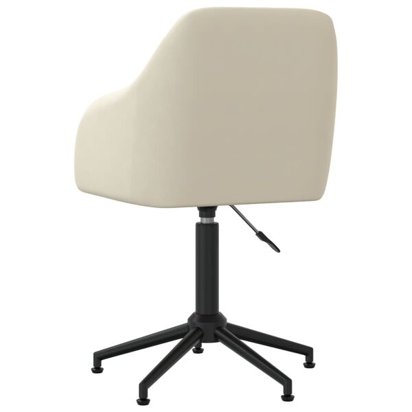 vidaXL Snurrbar matstol gr&auml;ddvit sammet