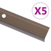 vidaXL L-formade halkskydd f&ouml;r trapp 5 st aluminium 100 cm brun