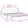 vidaXL Bed with Mattress "Hvar" Cream 160x200 cm Fabric