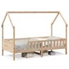 vidaXL Barns&auml;ng med husram 80x200 cm massiv furu