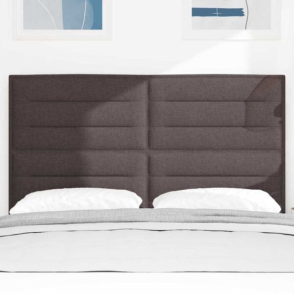 vidaXL Huvudgavel M&ouml;rkbrun 160 cm tyg