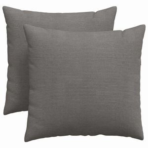 vidaXL Sofakuddar 2 pcs Ljusgr&aring; 45 x 45 cm Kordread tyg