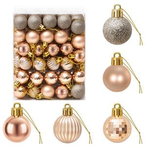 vidaXL Julbollset 150 st Rosenguld 3 cm Polystyren