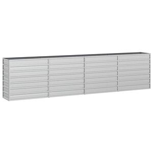 vidaXL Odlingsl&aring;da upph&ouml;jd galvaniserat st&aring;l 320x40x77 cm silver