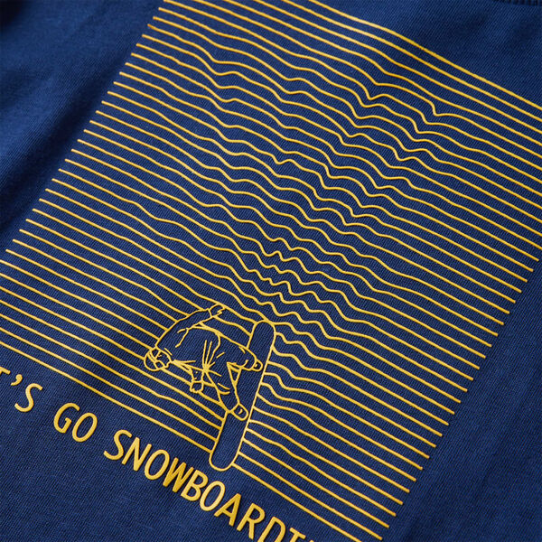 T-shirt med l&aring;nga &auml;rmar f&ouml;r barn marinbl&aring; 140