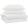 vidaXL Sommar Duvet med kudde 3 pcs Vit Mikrofiber
