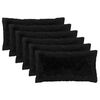 vidaXL Kudde 6 st HEERLEN Svart 40 x 80 cm PV Fleece
