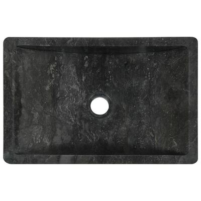 vidaXL Handfat 45x30x12 cm marmor svart