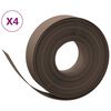 vidaXL Rabattkant brun 4 st 10 m 15 cm polyeten
