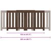 vidaXL Elementskydd brun ek 205x21,5x83,5 cm konstruerat tr&auml;