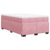 vidaXL Rams&auml;ng med madrass rosa 120x190 cm sammet