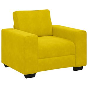 vidaXL Soffstol gul 100x77x82 cm sammet