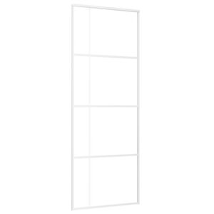 vidaXL Skjutdörr frostat ESG-glas och aluminium 76x205 cm vit