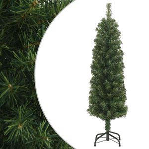 vidaXL Smal plastgran med fot gr&ouml;n 120 cm PVC
