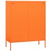 vidaXL Förvaringsskåp orange 80x35x101,5 cm stål