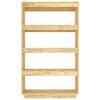 vidaXL Bokhylla/rumsavdelare 80x35x135 cm massiv furu