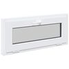 vidaXL K&auml;llarf&ouml;nster inre f&auml;rg vit RISOR 90 x 40 cm PVC och klart glas
