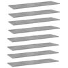 vidaXL Hyllplan 8 st betonggr&aring; 100x30x1,5 cm konstruerat tr&auml;