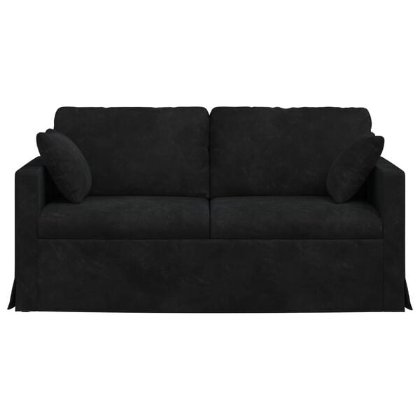 vidaXL Soffa Svart 158 x 78 x 80 cm Sammet
