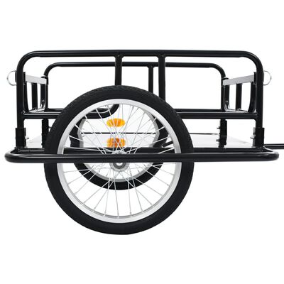 vidaXL Cykelvagn 130x73x48,5 cm stål svart