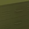 vidaXL Byrå olivgrön 80x35x101,5 cm stål