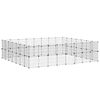 vidaXL Hundg&aring;rd svart 60 paneler 280x245x70 cm st&aring;l