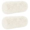 vidaXL Kudde 2 st HEERLEN Vit &Oslash; 15 x 40 cm PV Fleece