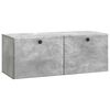 vidaXL V&auml;ggmonterad TV-b&auml;nk 78,5 x 31 x 30 cm Betonggr&aring;
