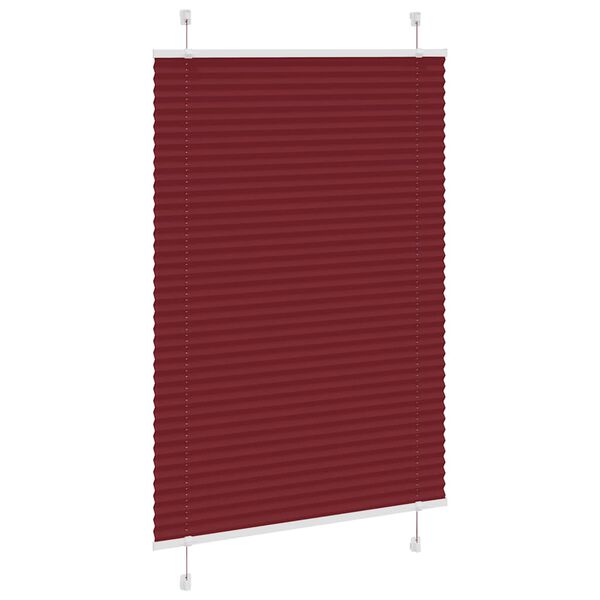 vidaXL Plisserad persienn Bordeaux r&ouml;d 85x150 cm tyg bredd 84,4 cm