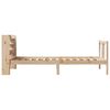 vidaXL Sängram med huvudgavel 75x190 cm massivt furu